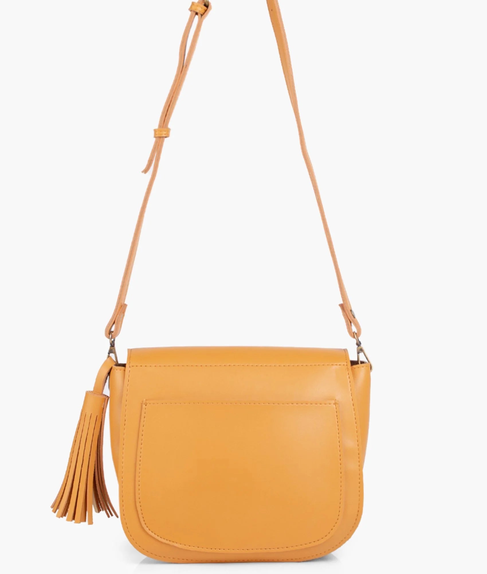 Mustard  fold over saddle bag