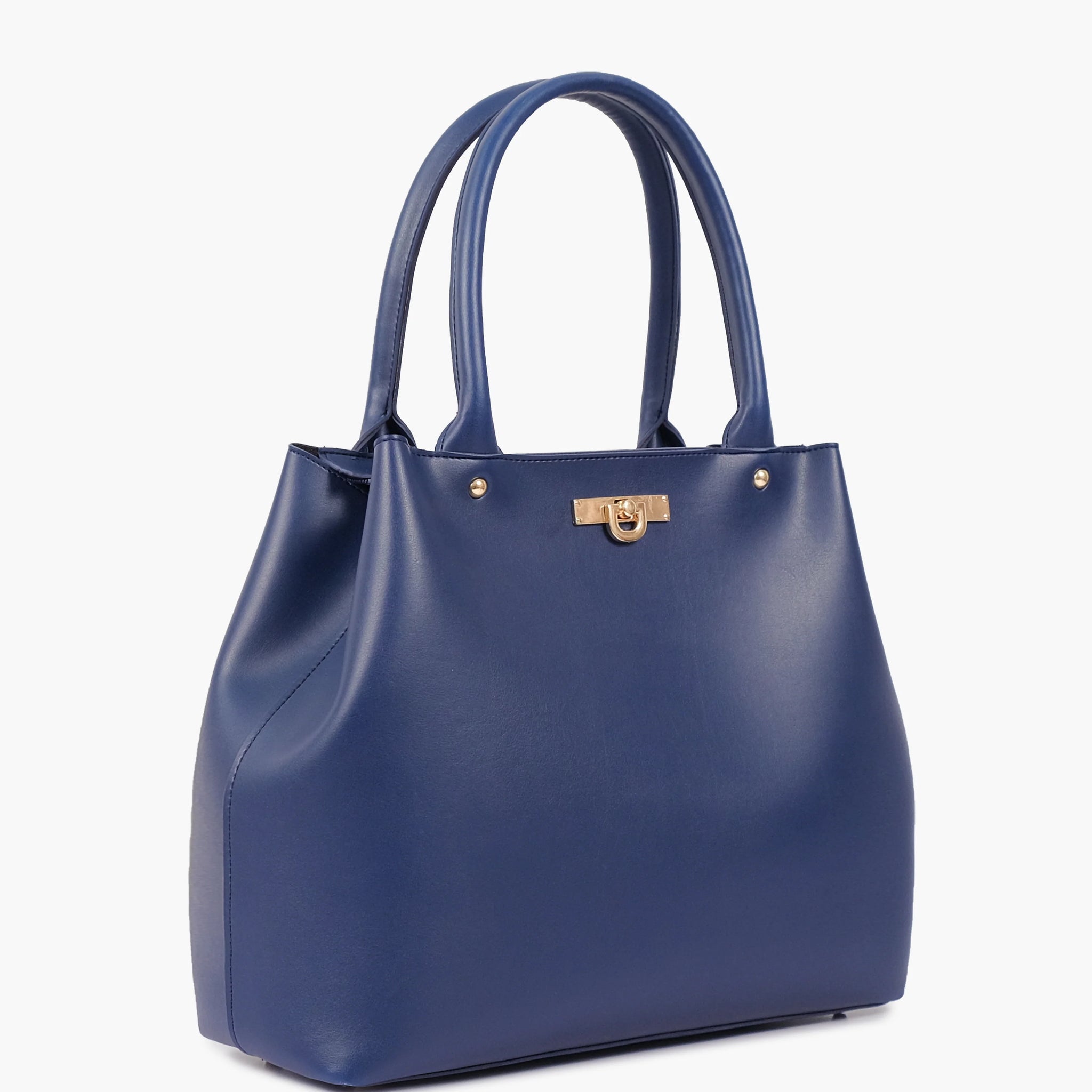 BLUE ZIPPER TOTE BAG