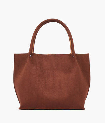 HORSE BROWN SUEDE   STAR TOTE BAG